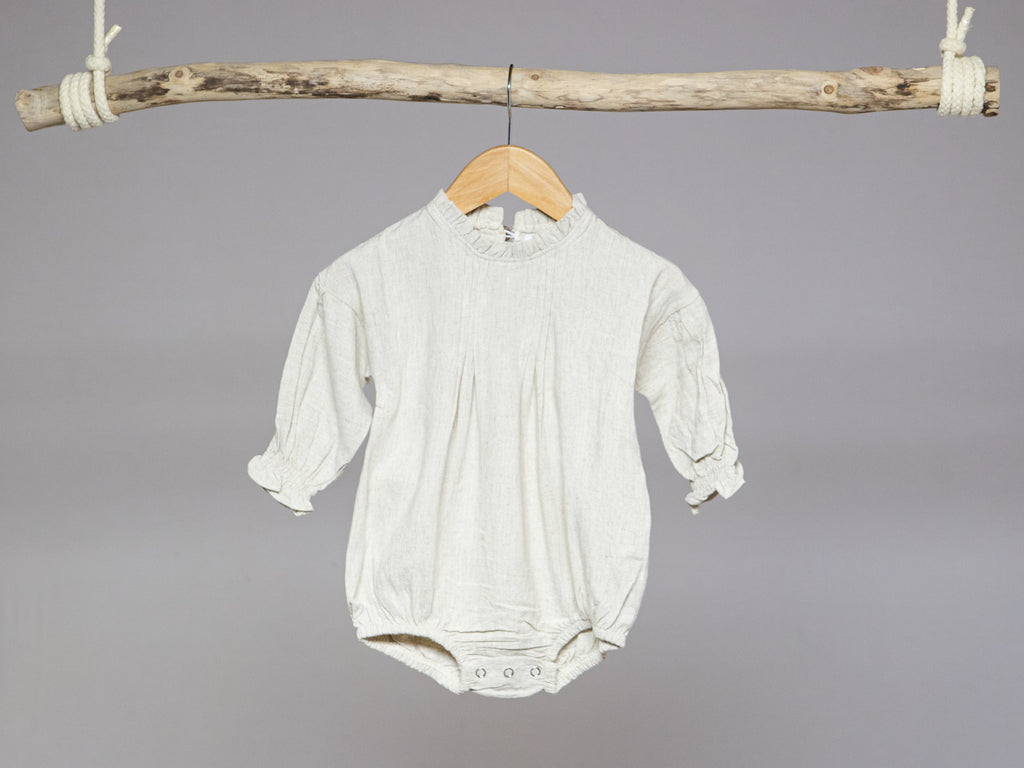 Calla Lilly Romper, Stone