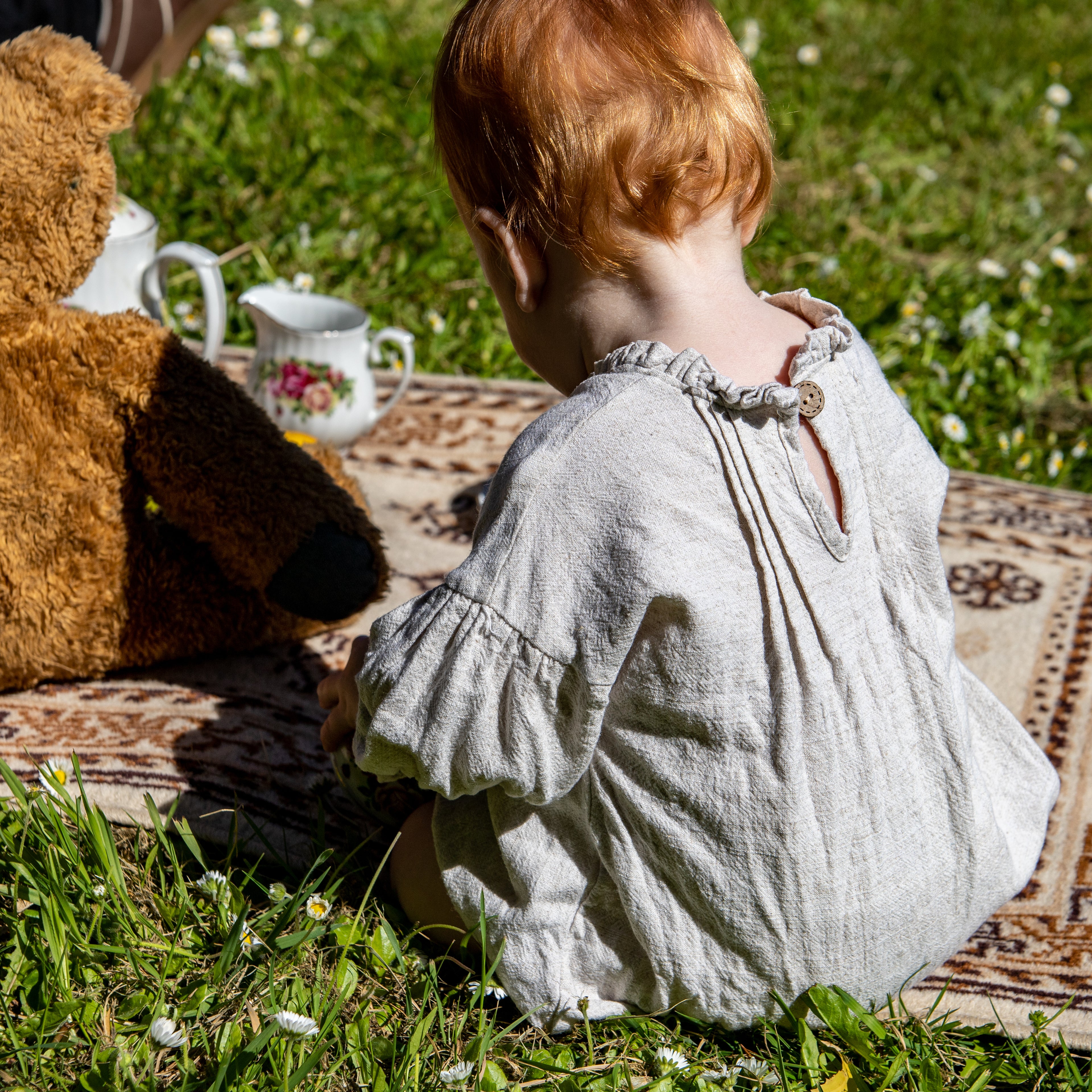 Calla Lilly Romper, Stone